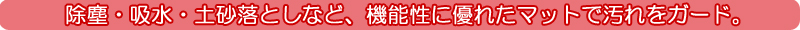 ���o�E�z���E�y�������ȂǁA�@�\���ɗD�ꂽ�}�b�g�ŉ�����K�[�h�B