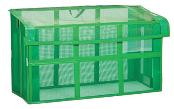 自立ゴミネットⅡ 折りたたみ式 緑 ７３０L １５００×６００×８８０