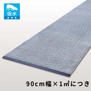 雨天用マット 軽量エコレインランナー渕付　グレー９０cm