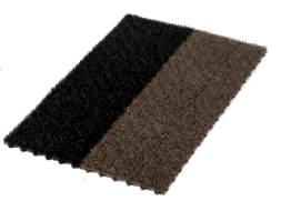 黒い人工芝と茶色の人工芝の組み合わせ